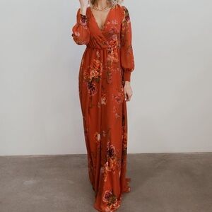 NEW | Baltic Born | Lydia Rust Floral Maxi Dress